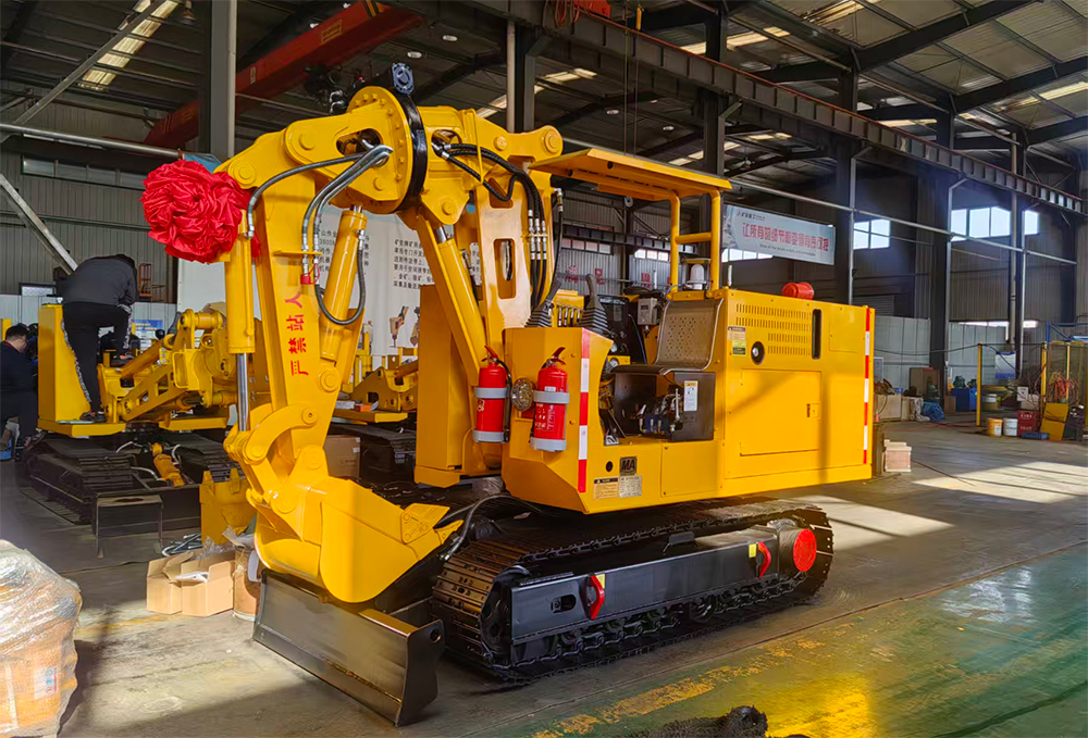 山東東達機電有限責任公司生產的MWD5.8/0.28L煤礦用液壓挖掘機發往山西呂梁